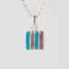 STRIPE M aqua & grape - necklace -