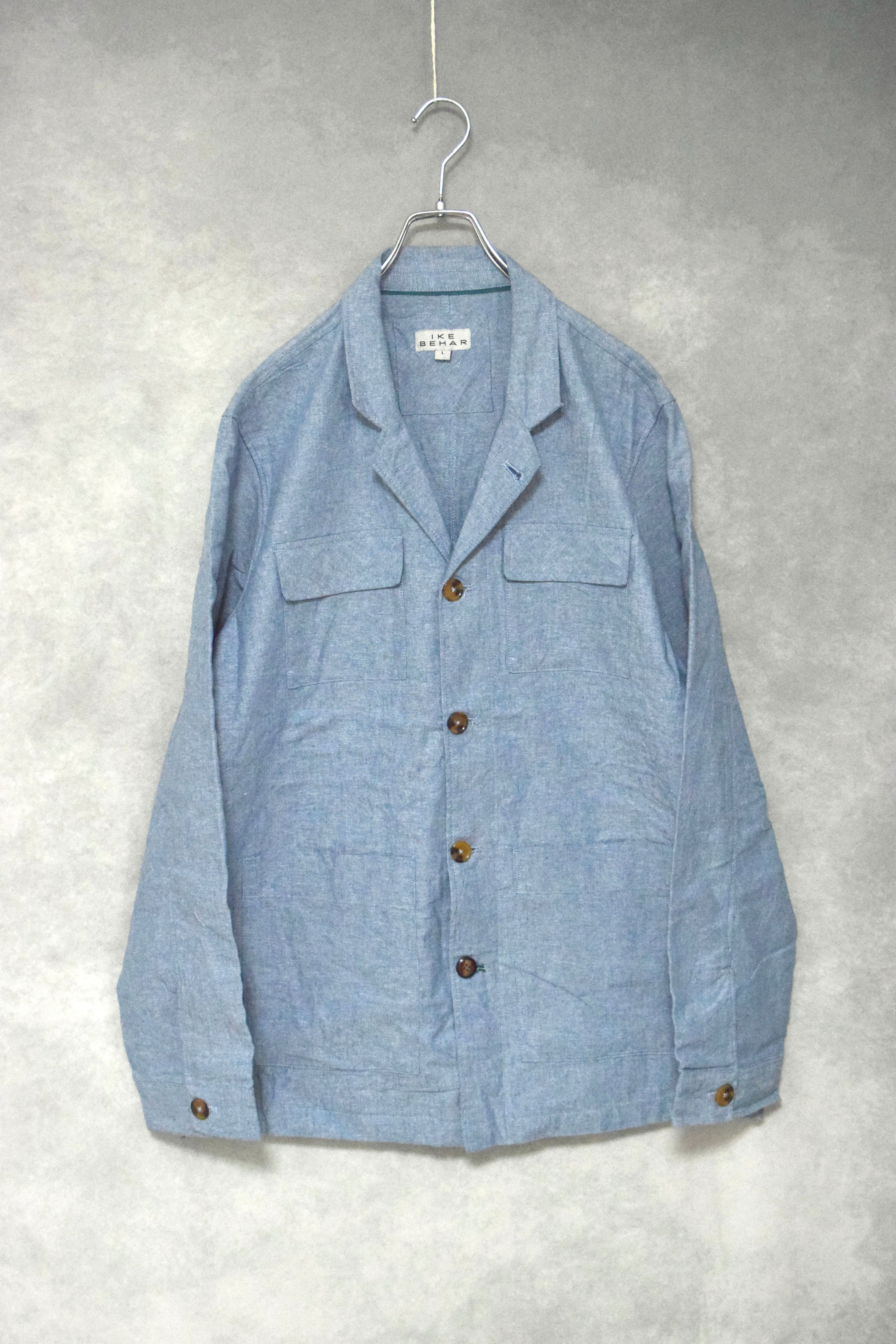 00s ike beher リネン x コットン シャツ ジャケット 00s 