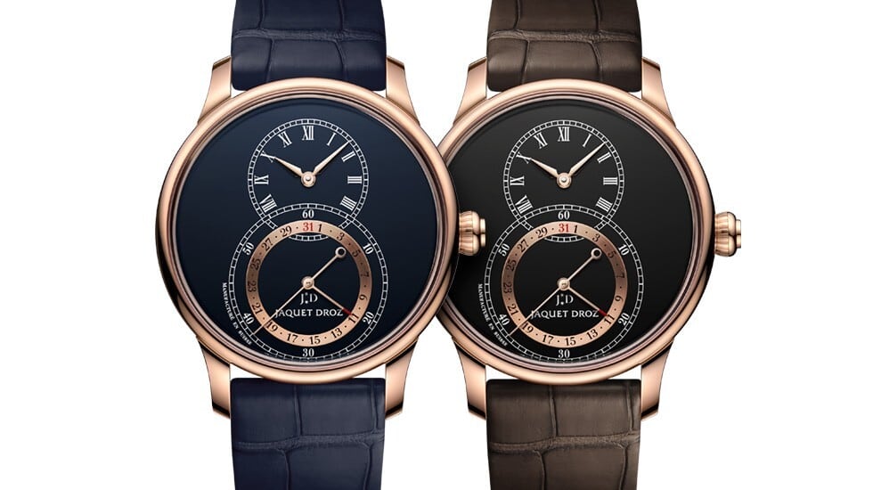 【JAQUET DROZ ジャケ・ドロー】GRANDE SECONDE QUANTIÈME　グラン・セコンド カンティエーム（アントラサイトエナメル）／国内正規品 腕時計