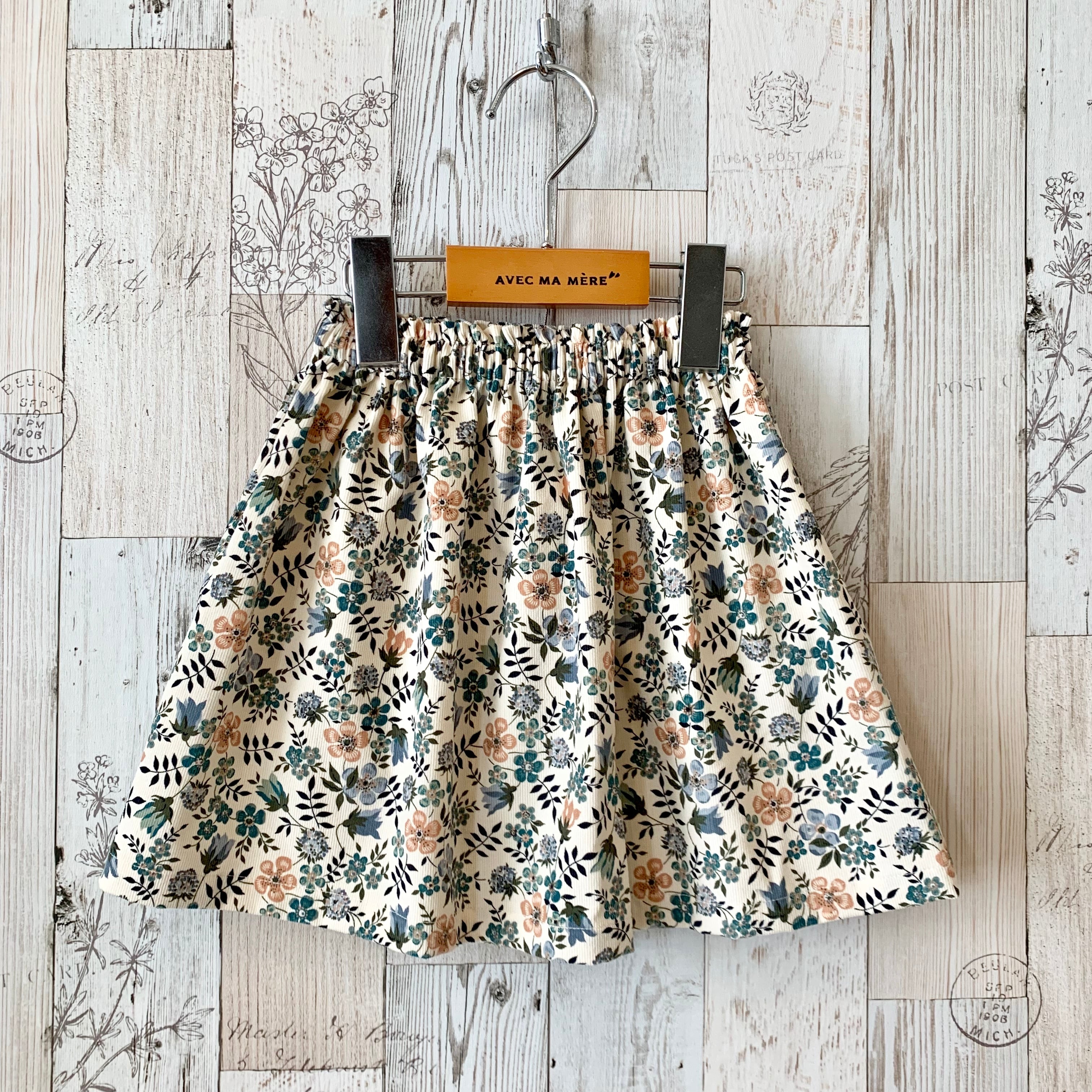 リバティ お試しコーデュロイスカート100size