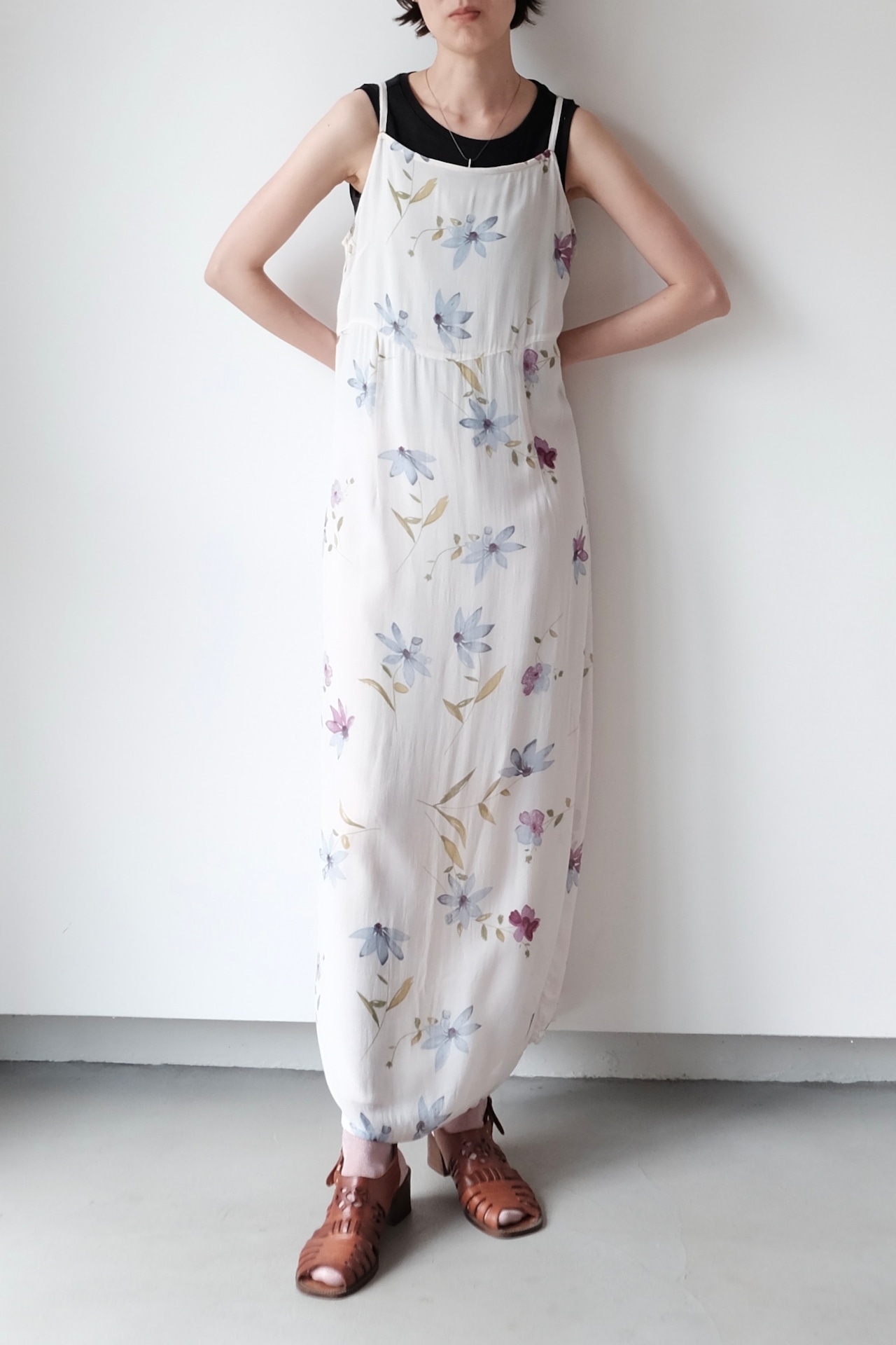 Watercolor flowers cami dress