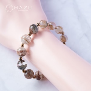 あらゆる財を豊かにする金運ブレス［ガーデンクォーツ／ルチルクォーツ／シトリン／ヘマタイト］