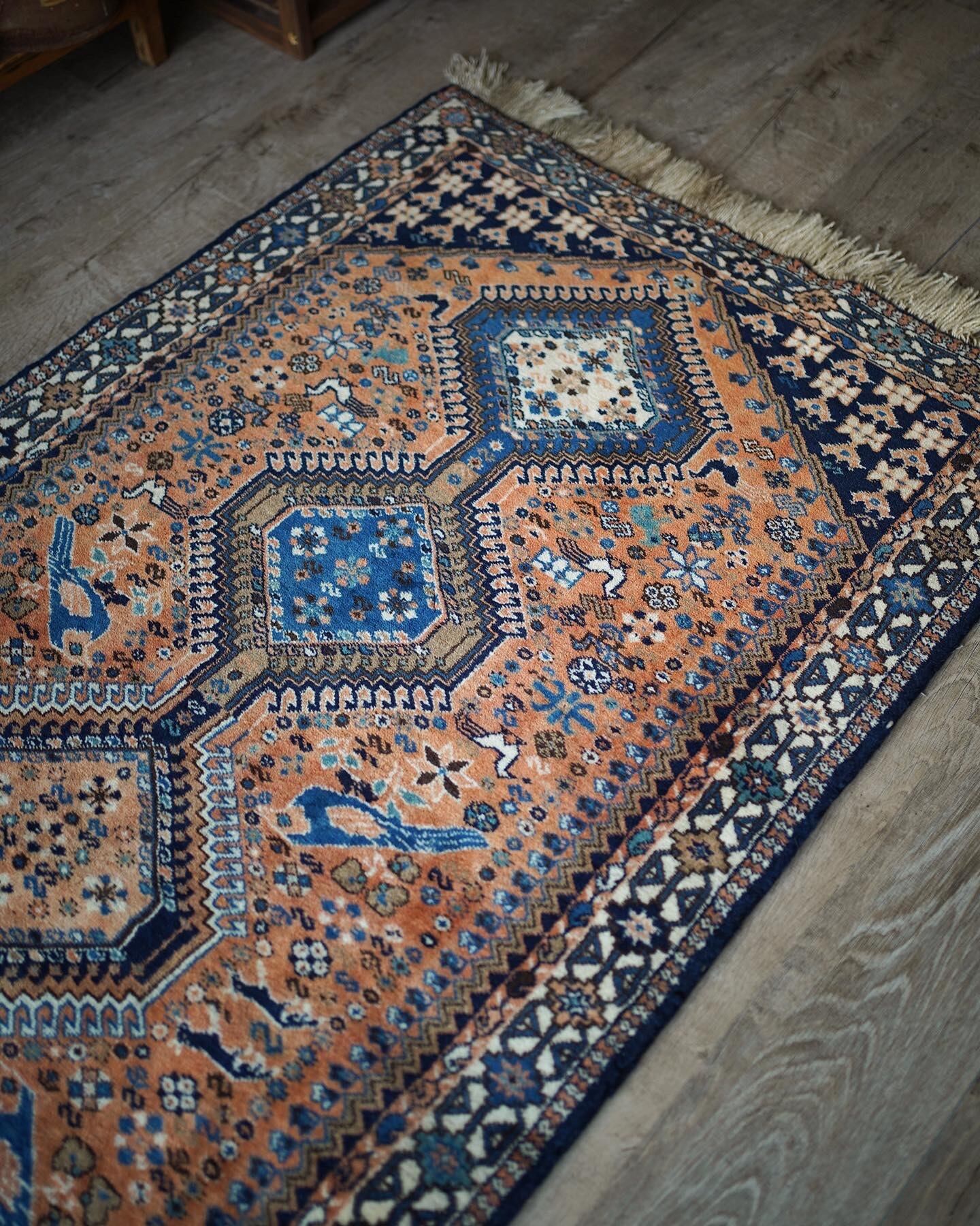 129】Vintage Persian Yalameh rug 1970's | ヴィンテージラグ専門店