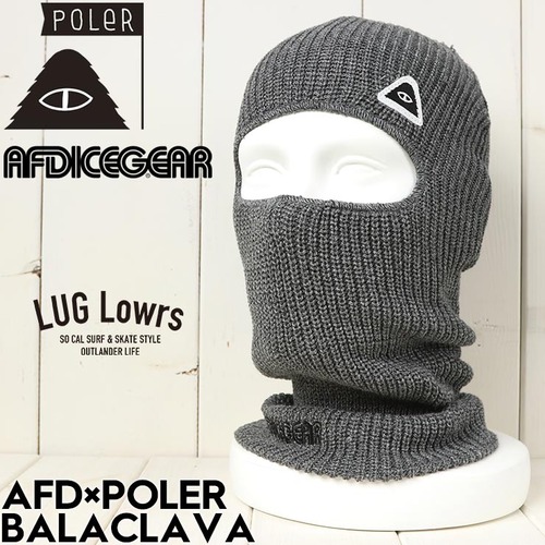 POLeR ポーラー AFDコラボアイテム AFD×POLER BALACLAVA バラクラバ 目出し帽 アクリル 253MCV0010 CHARCOAL 日本代理店正規品