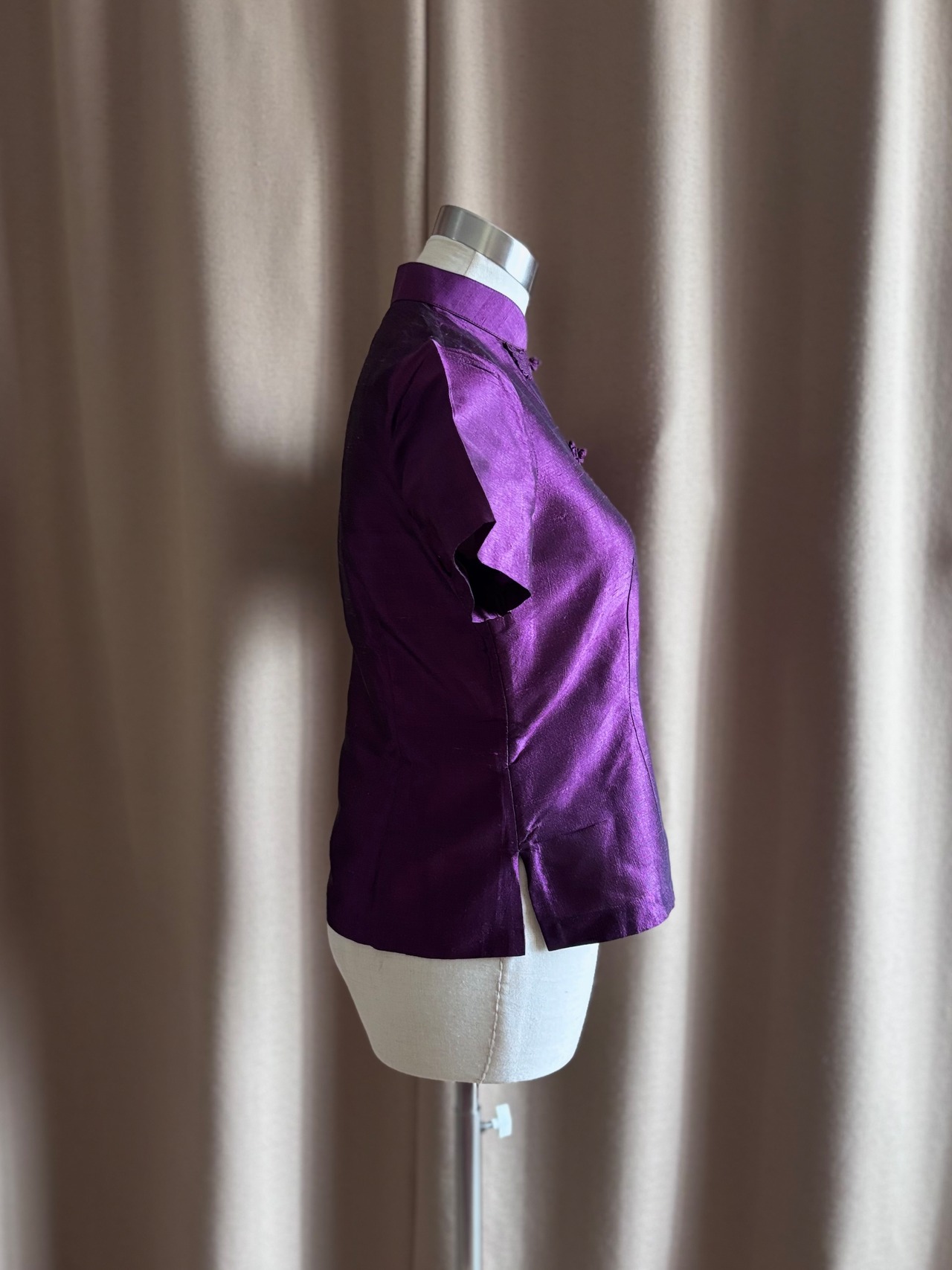 luminous purple sculptural china shirt-5267-6