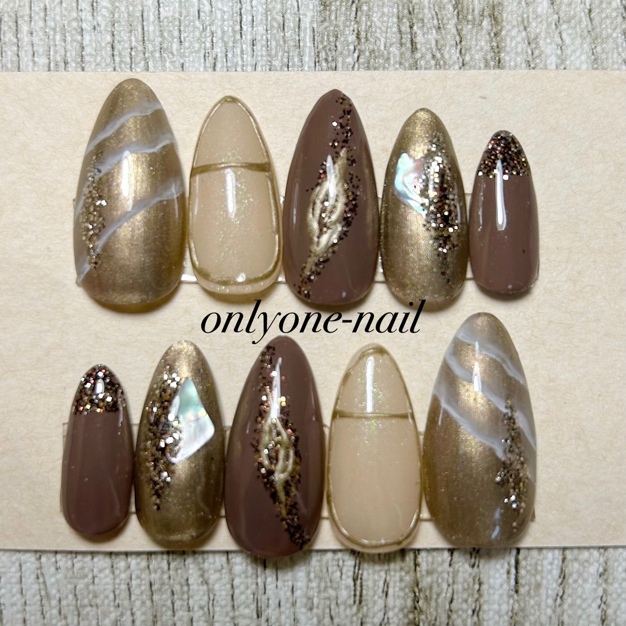 送料無料【Order No.22】ニュアンスネイル ダークブラウン 大人ネイル 