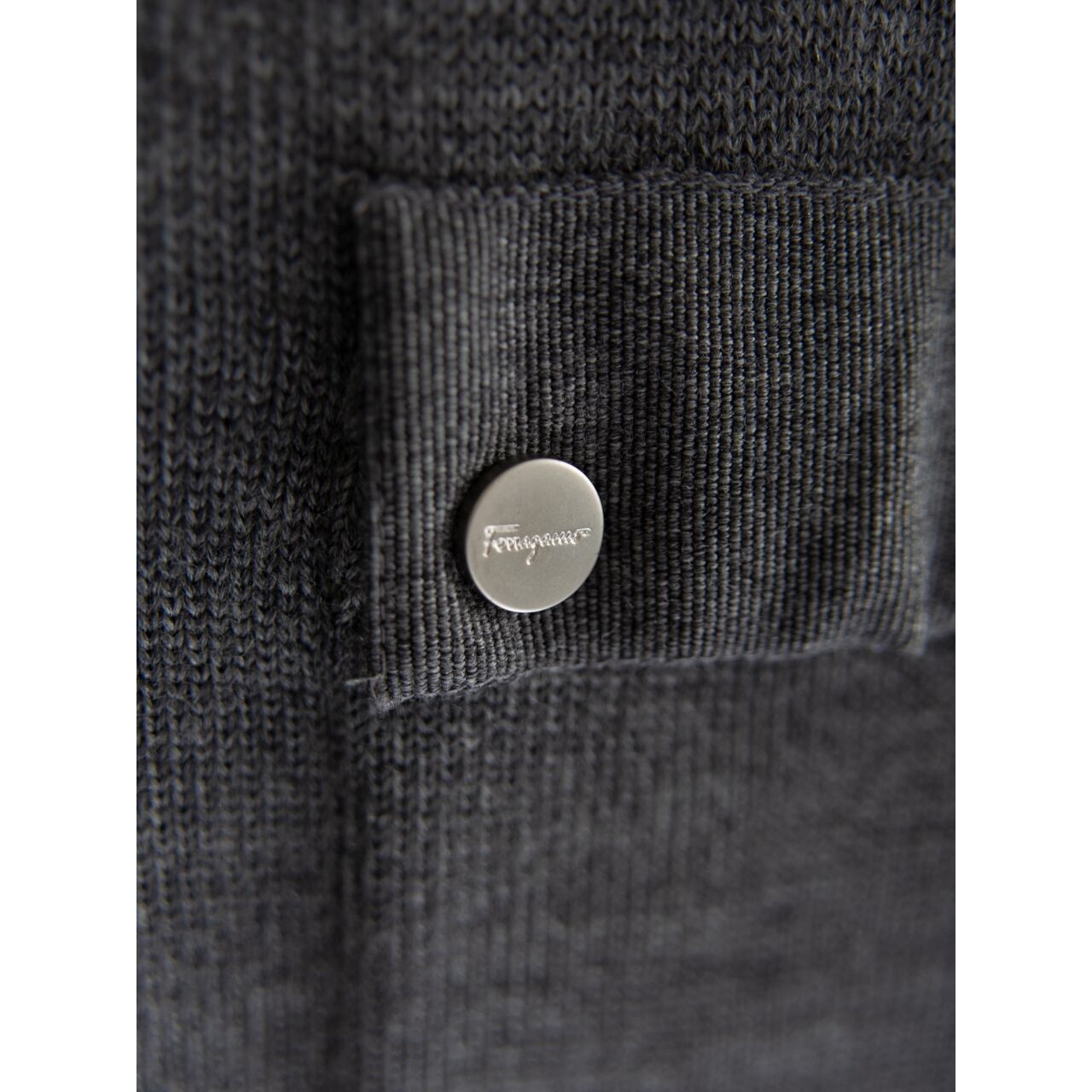 【Salvatore Ferragamo】Made in Italy 100% Wool Skipper Sweater（サルヴァトーレ フェラガモ イタリア製ウールスキッパーセーター プルオーバーニット）
