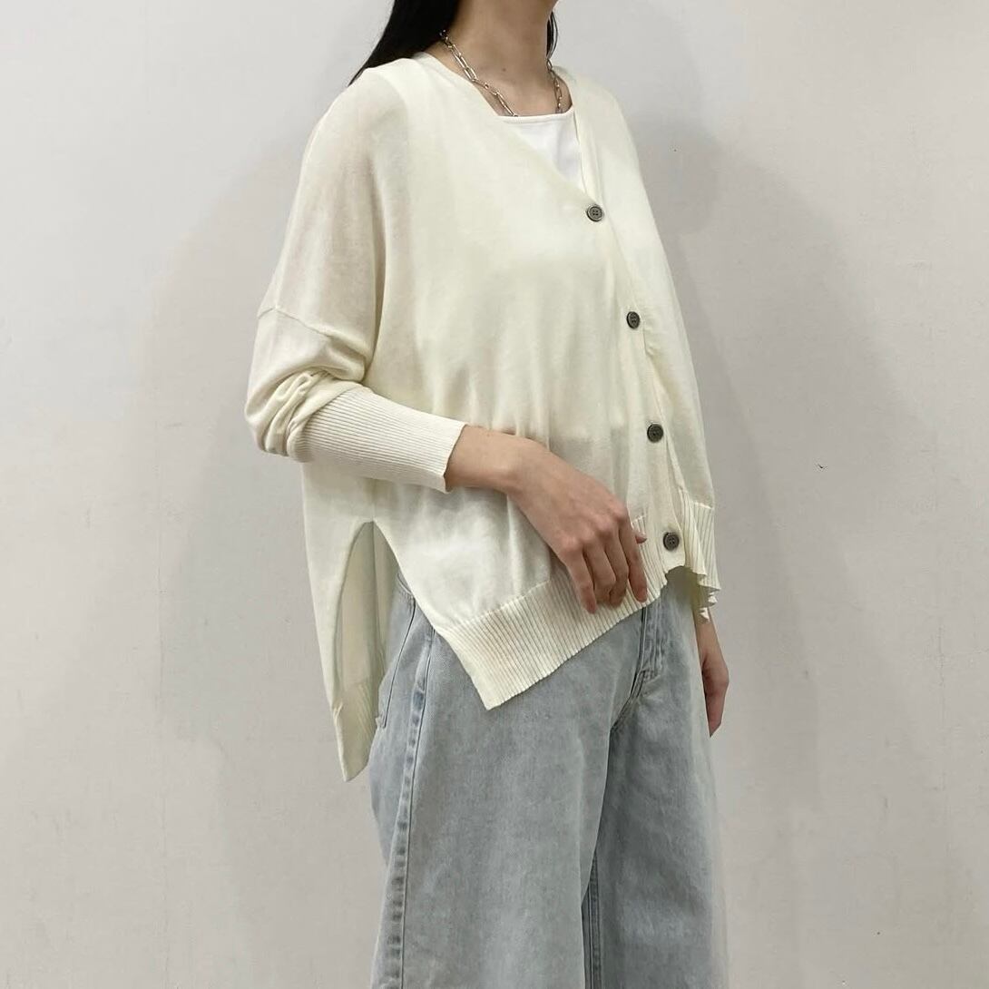 siro カーディガン siro de labonte 】whip yarn side slit cardigan | valance 福井