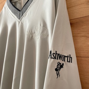 【Ashworth】フォーシーズンズホテル 企業系 プルオーバー 刺繍ロゴ  Vネック US古着
