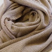 MAISON CARRÉE  CASHMERE Fringe STOLE  "SAND BEIGE"