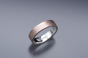 木目金リング  銀✕銅  Mokumegane ring  silver,copper