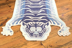 Tibetan Tiger Rug 《Mサイズ•ウール・オリジナル3・インディゴカラー373》チベタンタイガーラグ