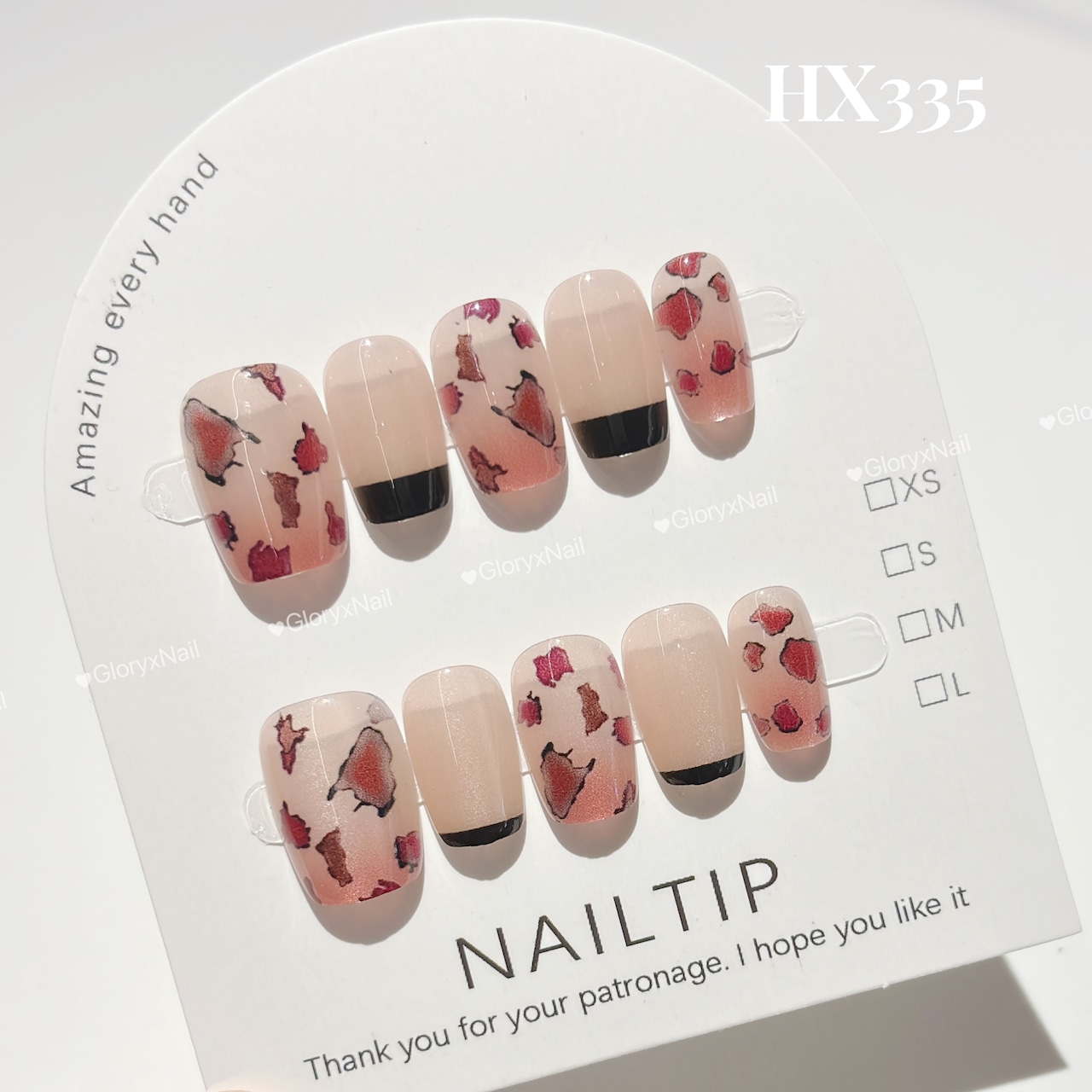 HX335 ネイルチップ サイズXS/S/M