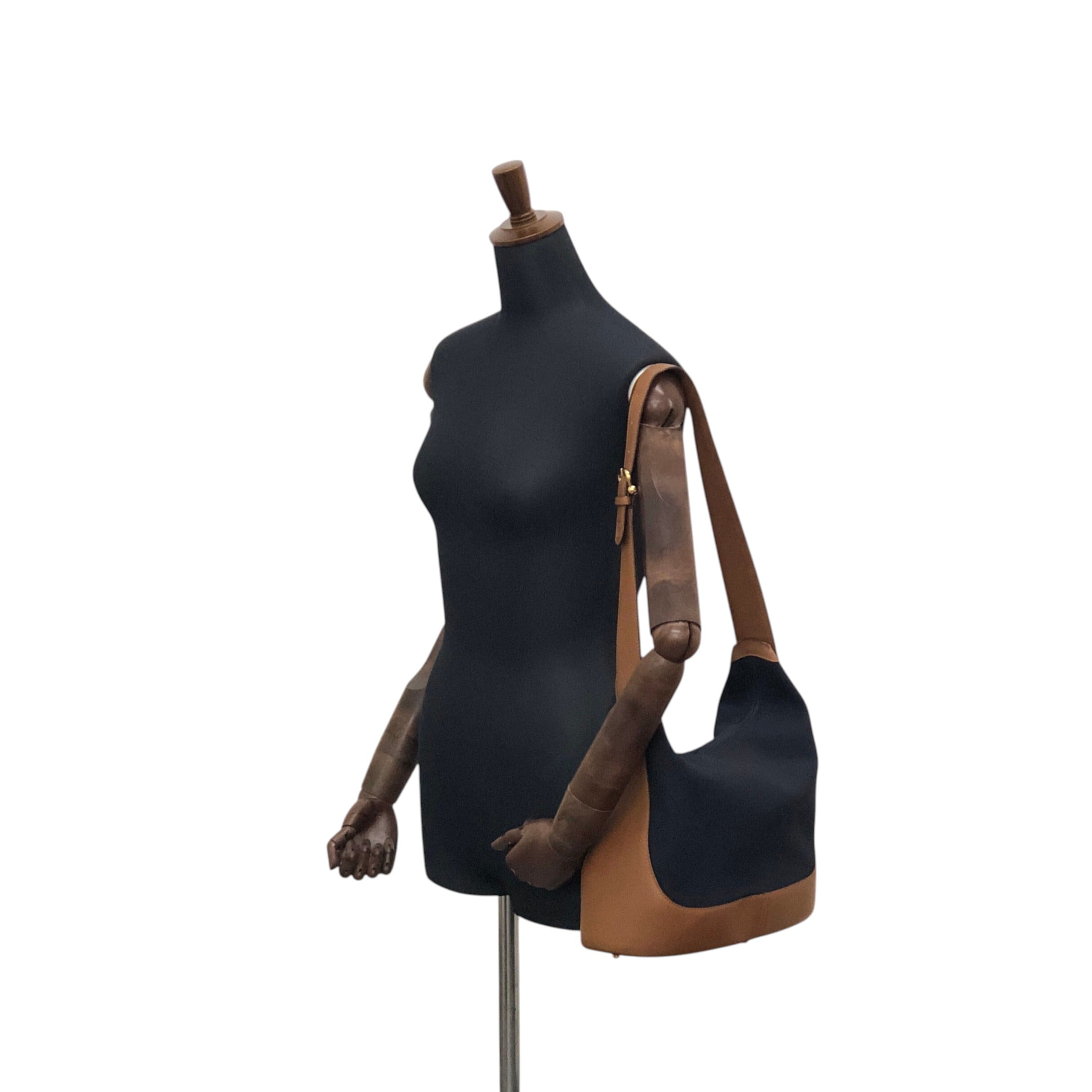 LOEWE ロエベ ショルダーバッグ ネイビー×ブラウン アナグラム