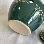 つぼ　緑の大きな壺　ポプリベース　ドライフラワーベース ベジタブルポット　アルザス 12otcp11-1
