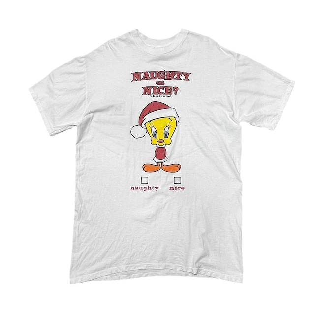 B LOONEY TUNES TWEETY NAUGHTY OR NICE TEE ONE SIZE FITS ALL 5585