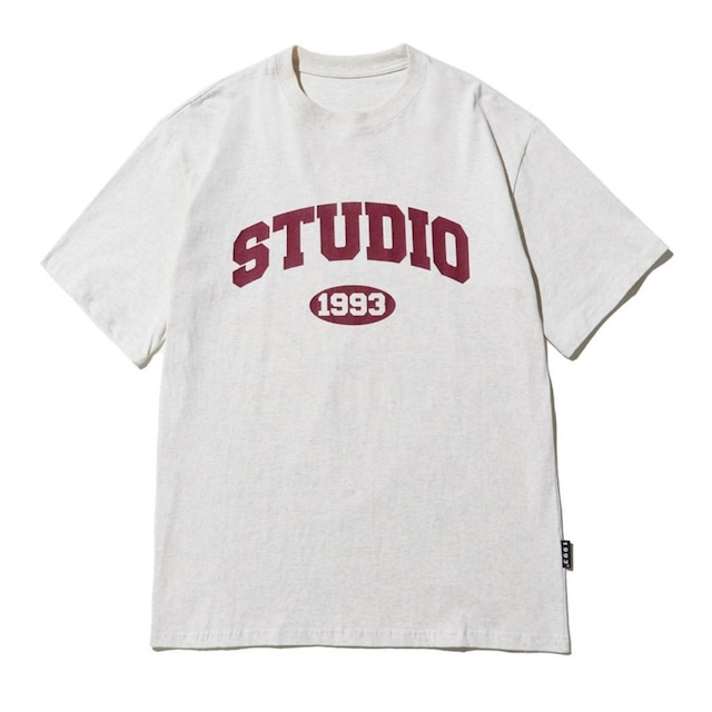 [1993STUDIO] STUDIO ARCH LOGO T-SHIRT_OAT BEIGE 正規品 韓国ブランド 韓国ファッション 韓国通販 韓国代行 半袖  Tシャツ