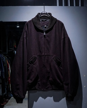 【add (C) vintage】“Ermenegildo Zegna” Shawl Collar Wool Zip Blouson
