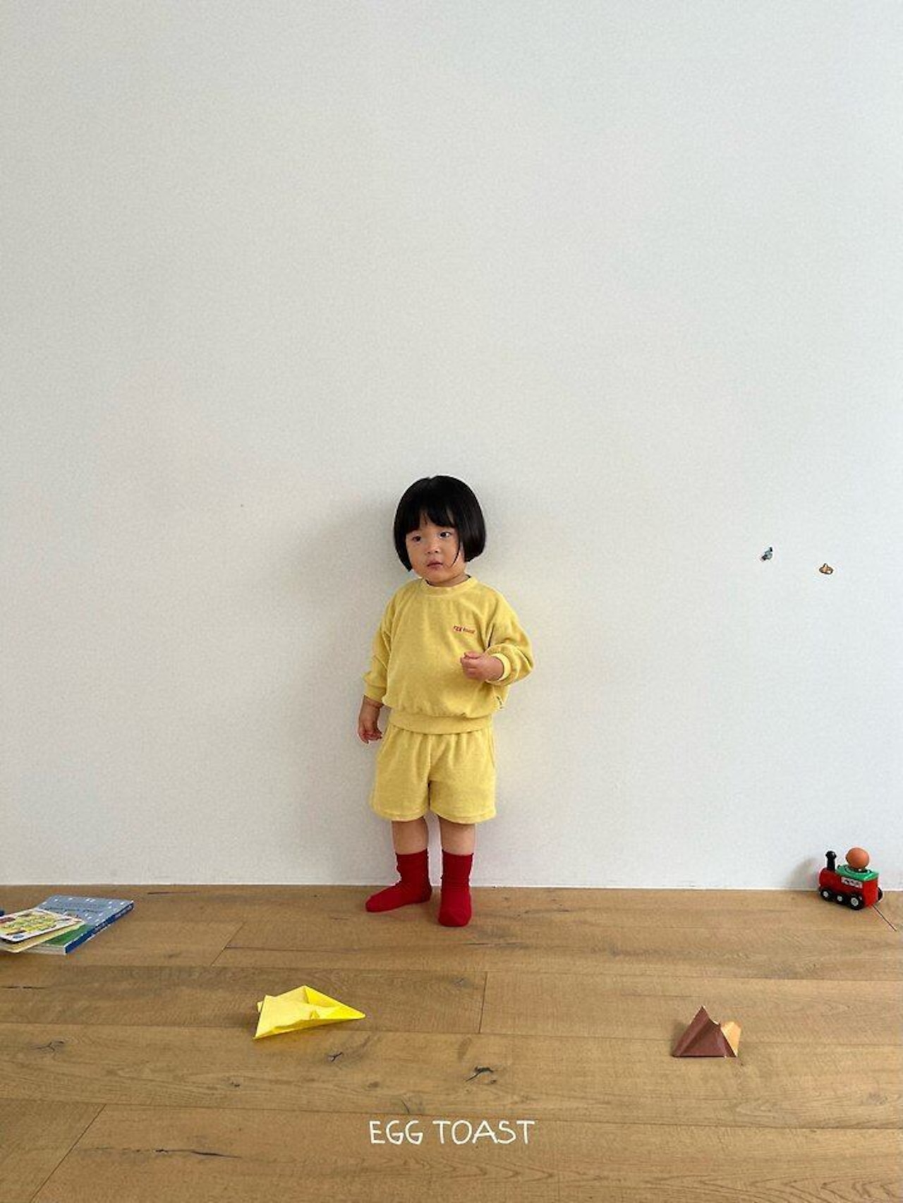 【取寄】EGG TOAST |エッグスウェットMTM(ワッフルフラワー)|秋服|韓国子供服|26/AT