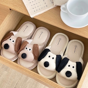 puppy room shoes 2colors / パピー ルームシューズ スリッパ わんちゃん 韓国雑貨