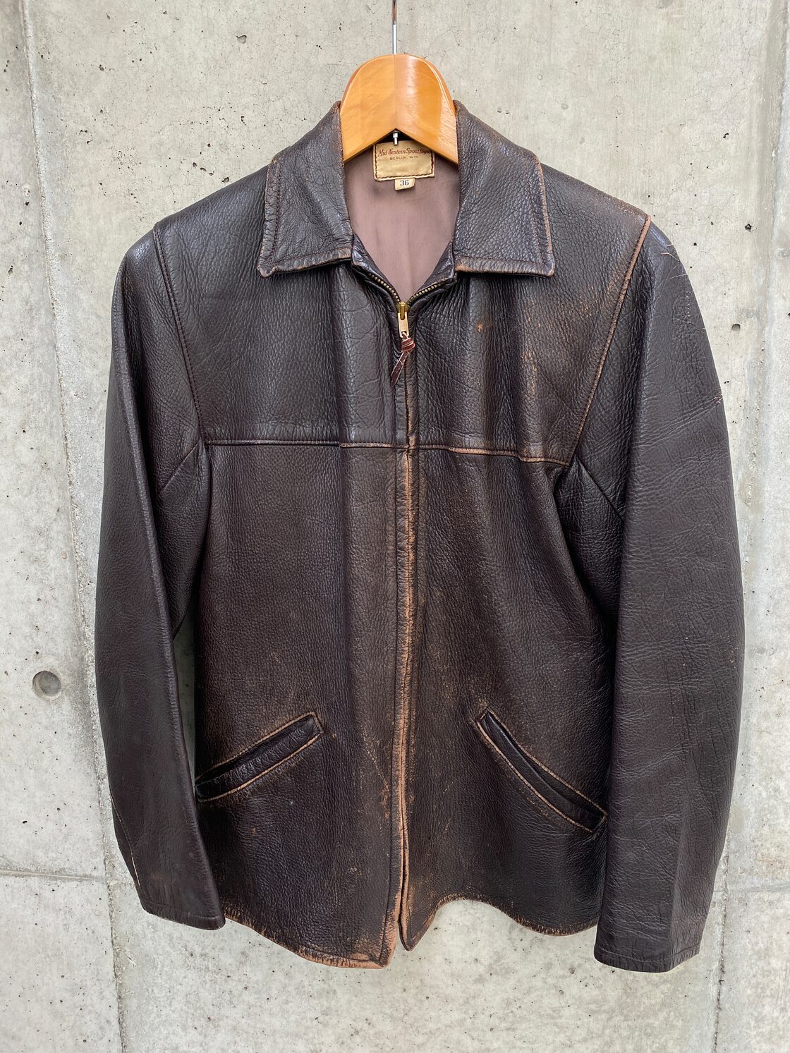 Mid Western Sport Togs VINTAGE Deer Skin leather jacket 50s | Pay ID