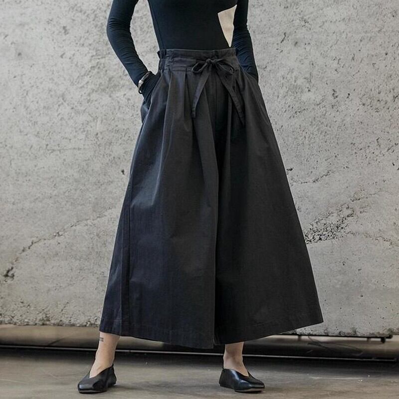 ストラップルーズワイドレッグパンツ R0173