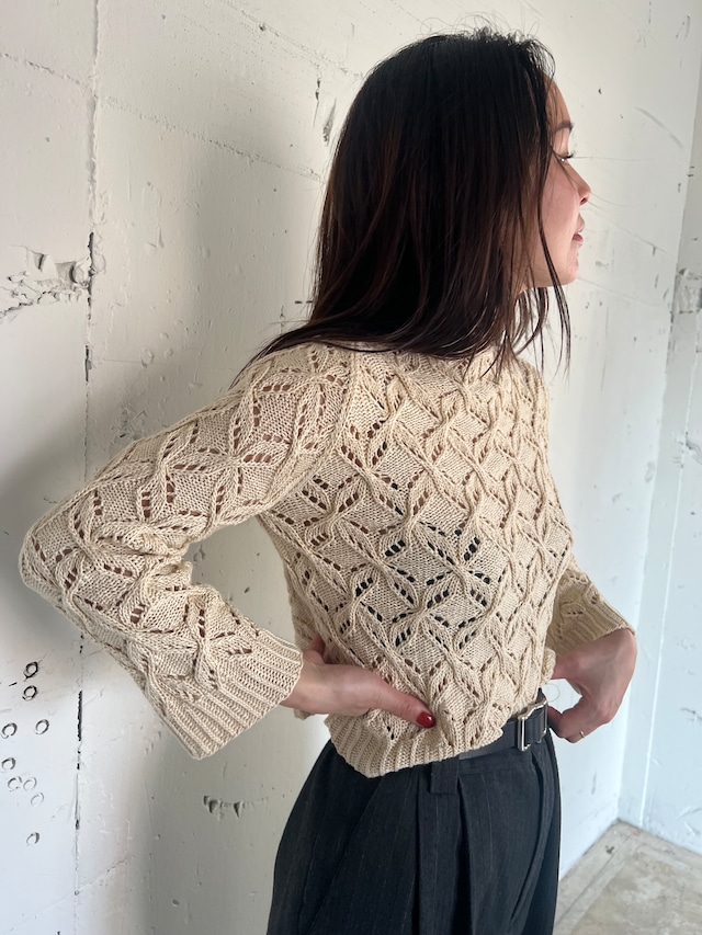 Vintage cream lace sweater