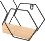 インテリア 壁掛け 壁掛け収納 ウォールシェルフ 六角形 ラウンド スクエア シンプル 小物収納 模様替え おしゃれ ラック 小物  ブラック