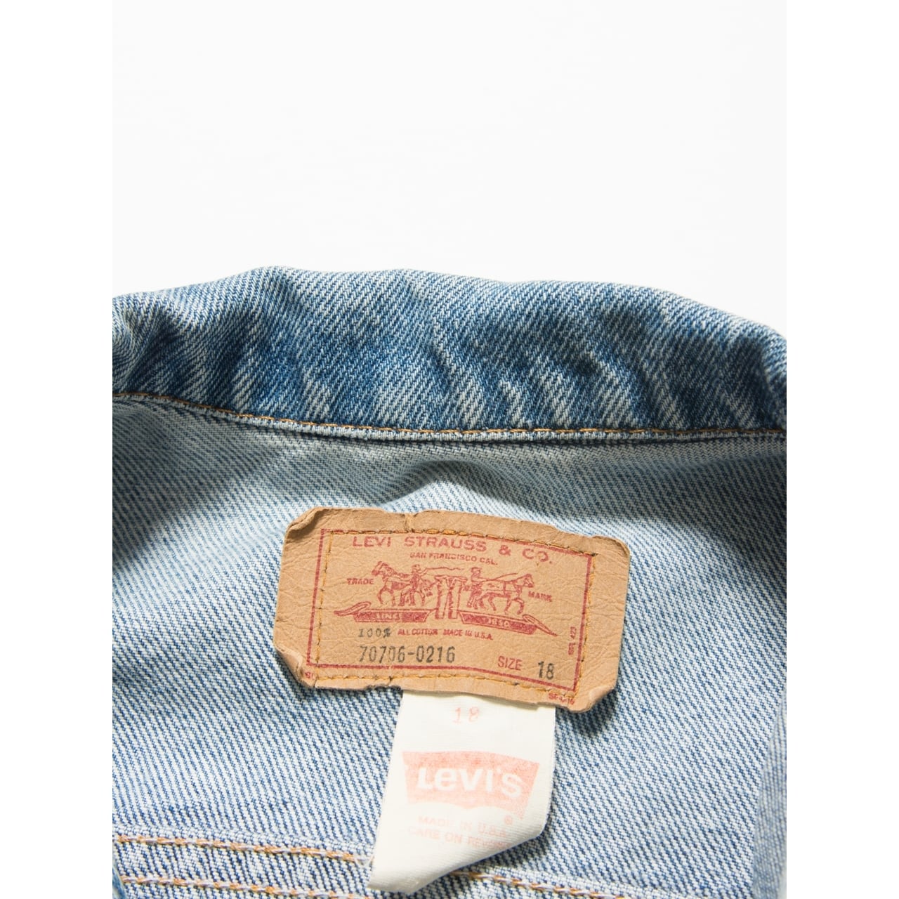 【LEVI'S】Made in U.S.A. 80's 70706 boys denim jacket（リーバイス アメリカ製 デニムジャケット ボーイズサイズ Gジャン）2b