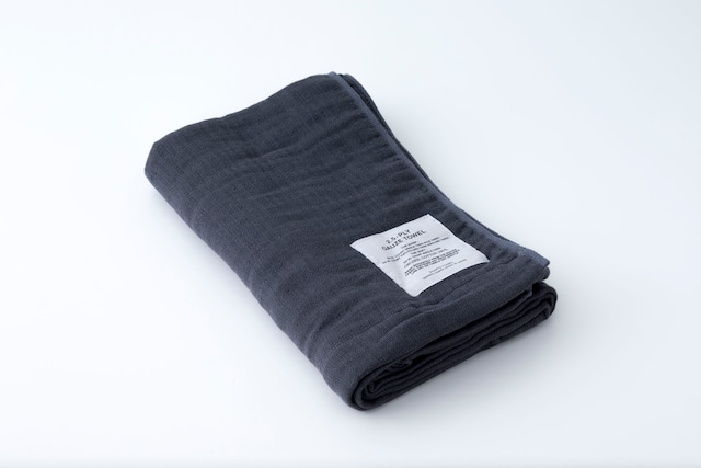 2.5-PLY GAUZE TOWEL：BATH TOWEL (Charcoal) / SHINTO TOWEL