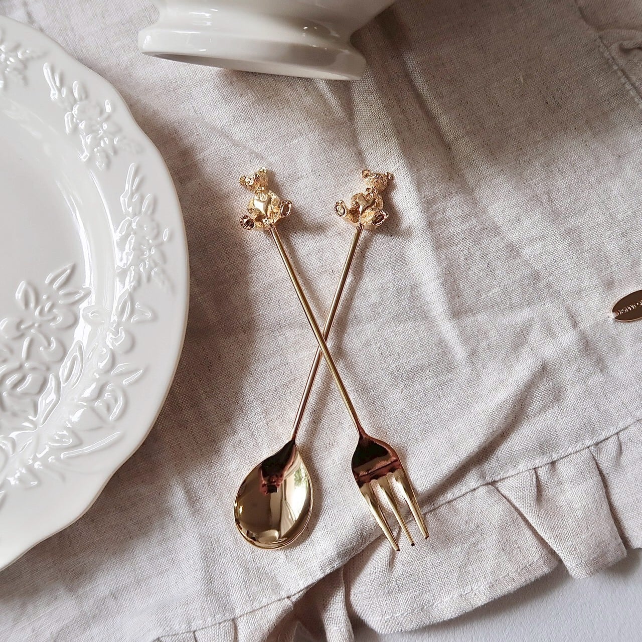 Teddy bear tea fork / ティーフォーク ベア | BONNE CHANCE