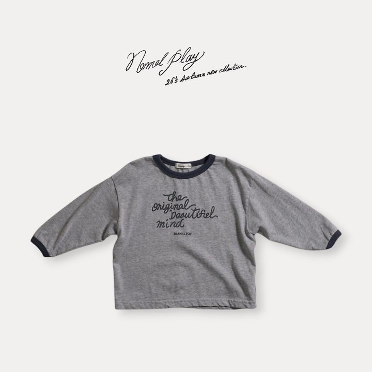 韓国子供服 / 26Autumn / normalplay / ビューティフルコンビTシャツ / キッズ / 秋服 *12M~L*