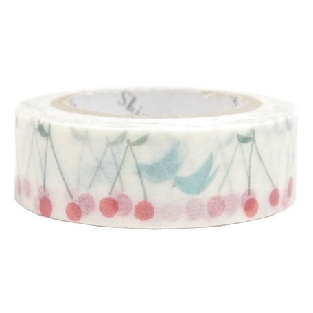 シール堂 いろは和紙テープ 鳥とさくらんぼ 15mmマステ SD04