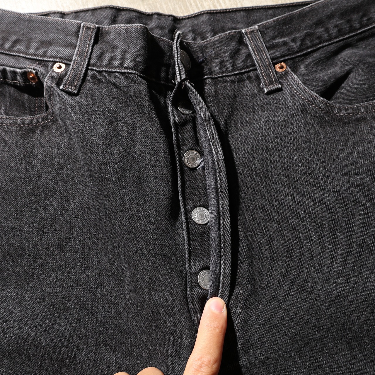 美品 36×30 Levi’s 501-0660 USA 99年 サルファー ブラック デニム パンツ リーバイス