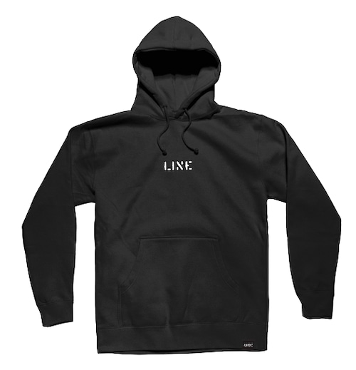 LINE：STENCIL HOODIE BLACK