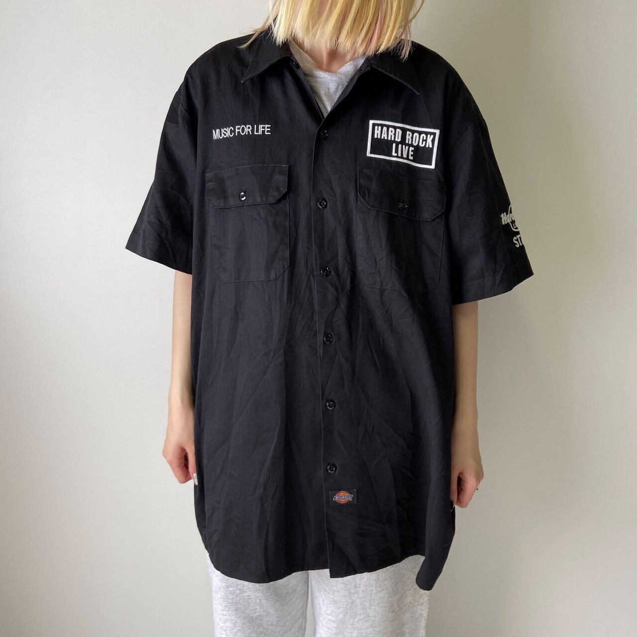 Dickies ディッキーズ Hard Rock ハードロックカフェ STAFF 刺繍 半袖