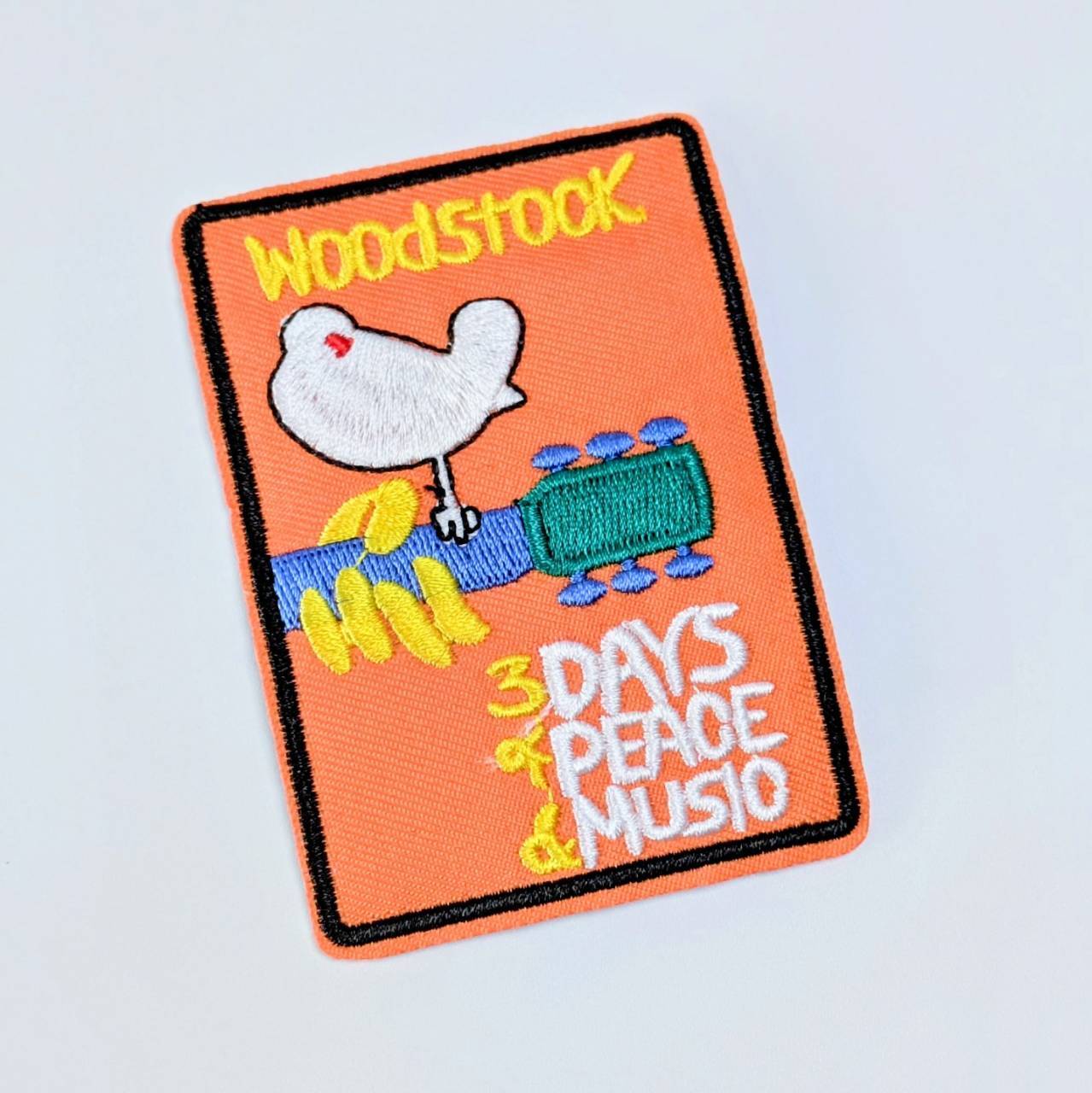 送料無料！ ☆刺繍アイロンワッペン☆【 Wood stock ( ウッドストック