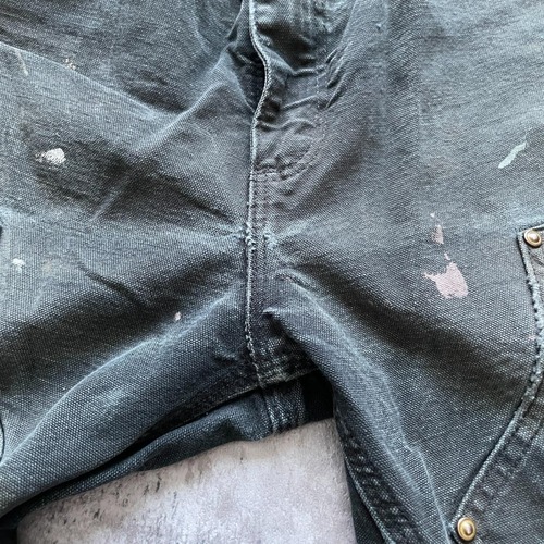 00s ブラック ダブルニー Carhartt B01 BLK 32×34 詳細写真7
