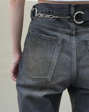 ssstein "FLARE DENIM JEANS 〔BLACK〕"
