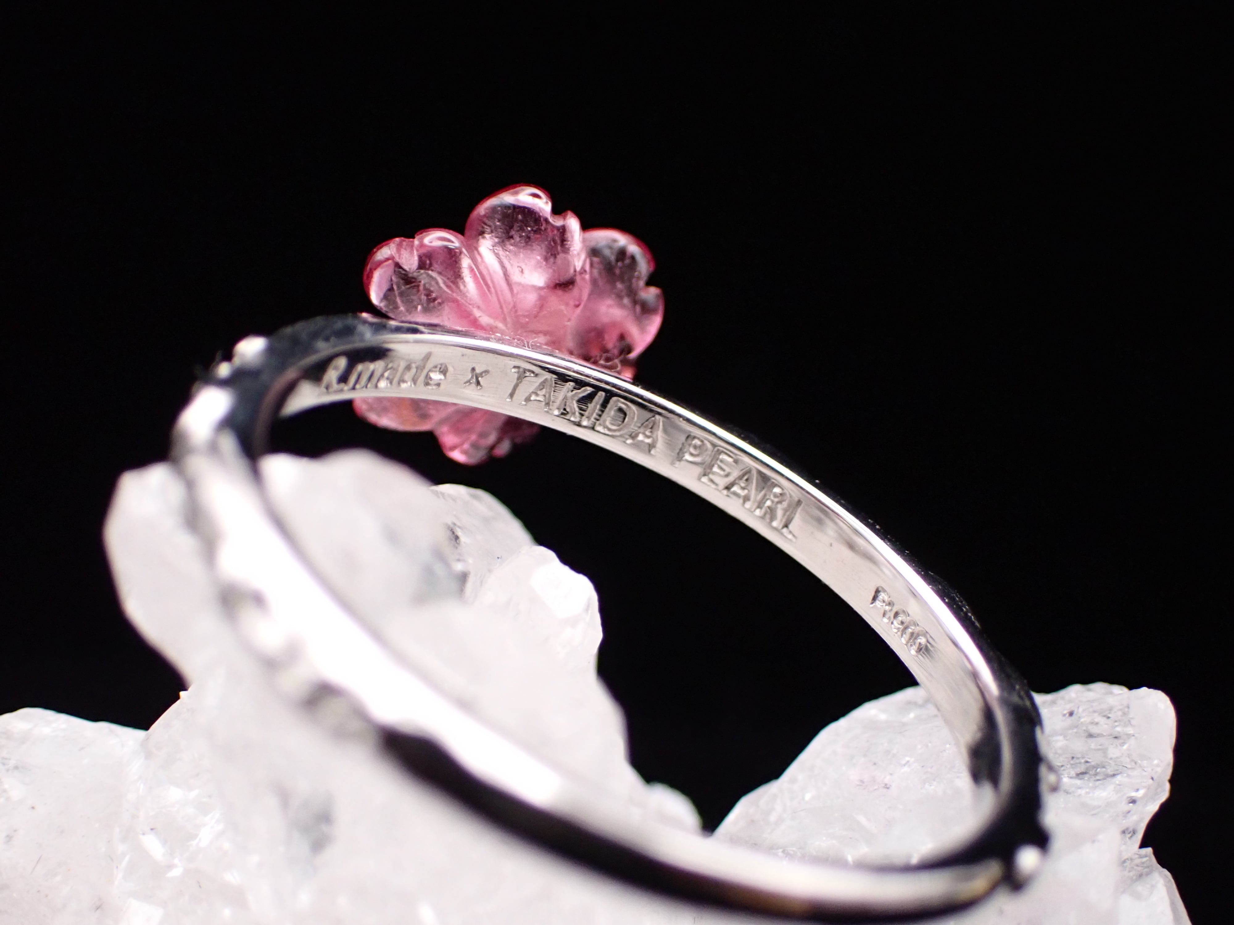 R.nouveau platina 】滝田真珠さまコラボ Tourmaline Flowerリング 15