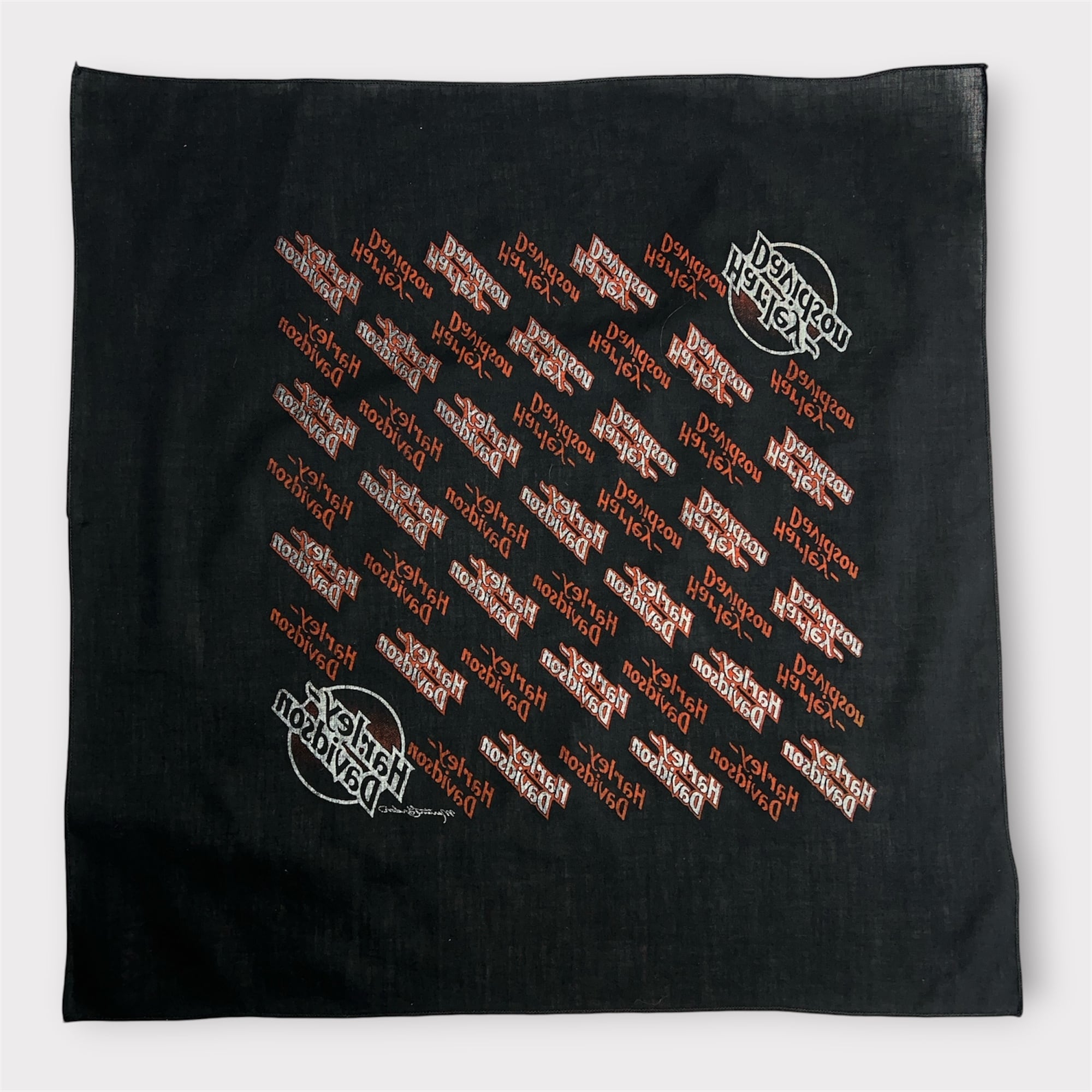 90's~ Harley-Davidson BLACK BANDANA 90年代 00年代 ハーレー