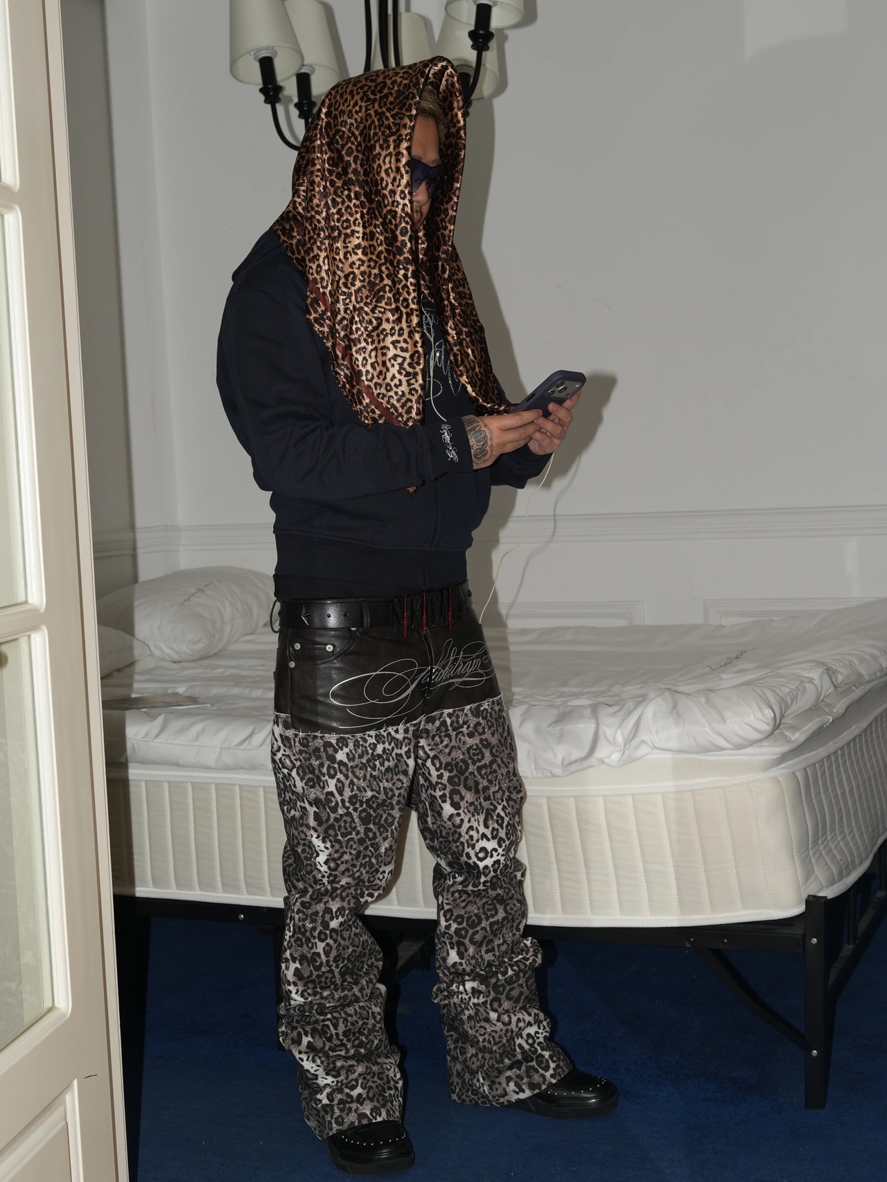 SIR rhinestone animal pants - 7