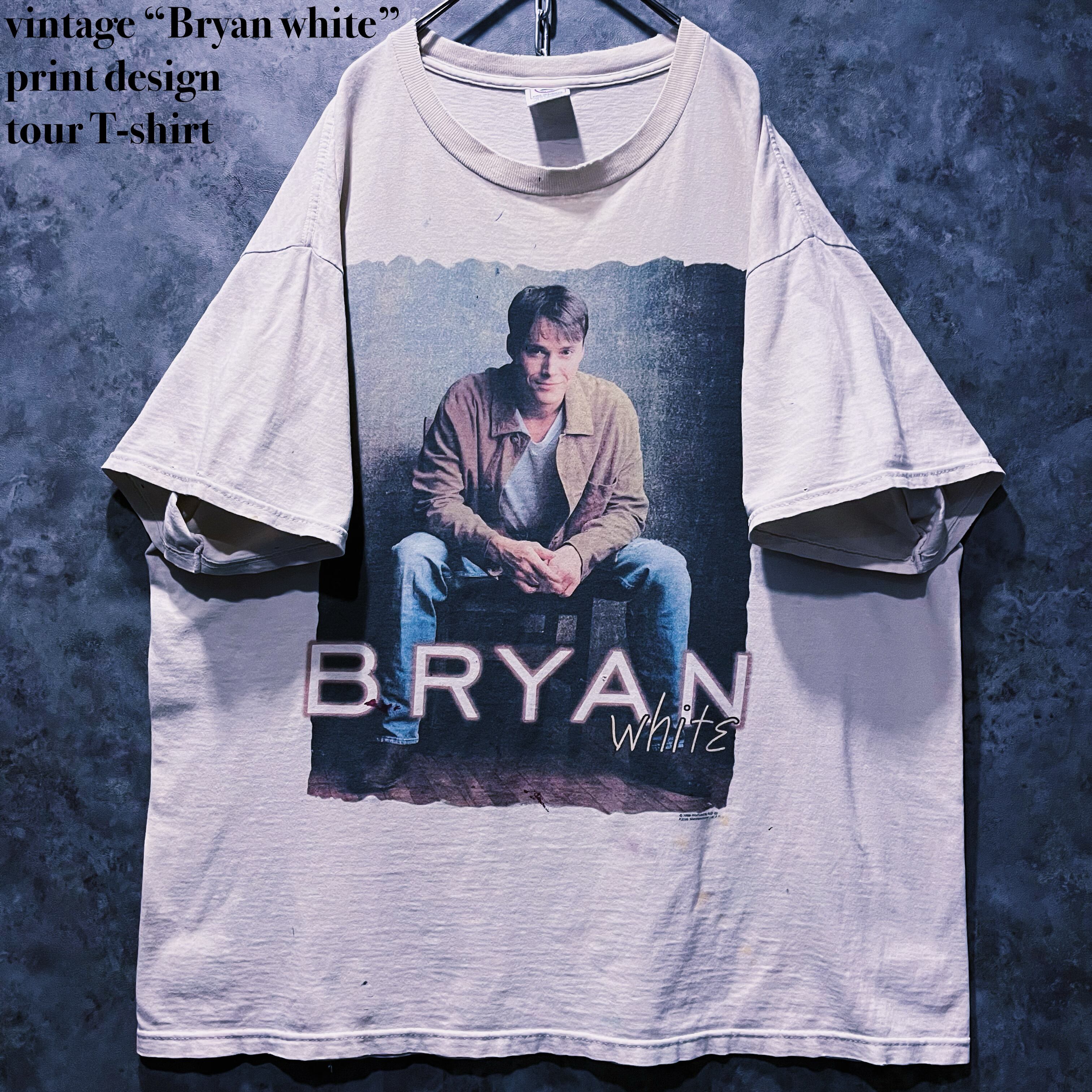 【doppio】vintage “Bryan white” print design tour T-shirt