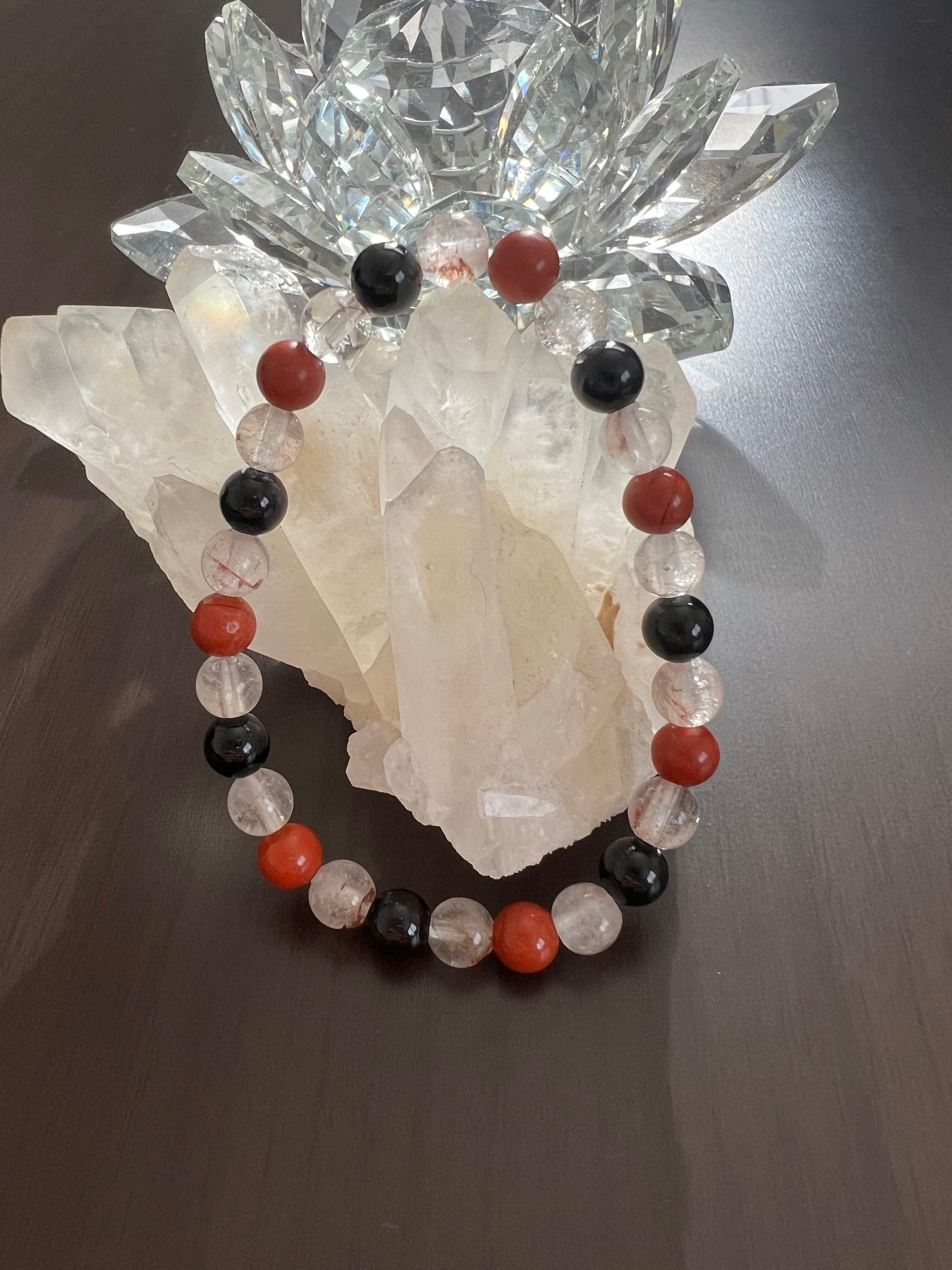 ♦︎星ひとみ♦︎健康祈願パワーストーンブレス強化 商品番号【5