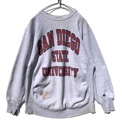 [Champion - Made In USA] Champion Reverse Weave High Aging XL Size [1990s-] Vintage REVERSE WEAVE