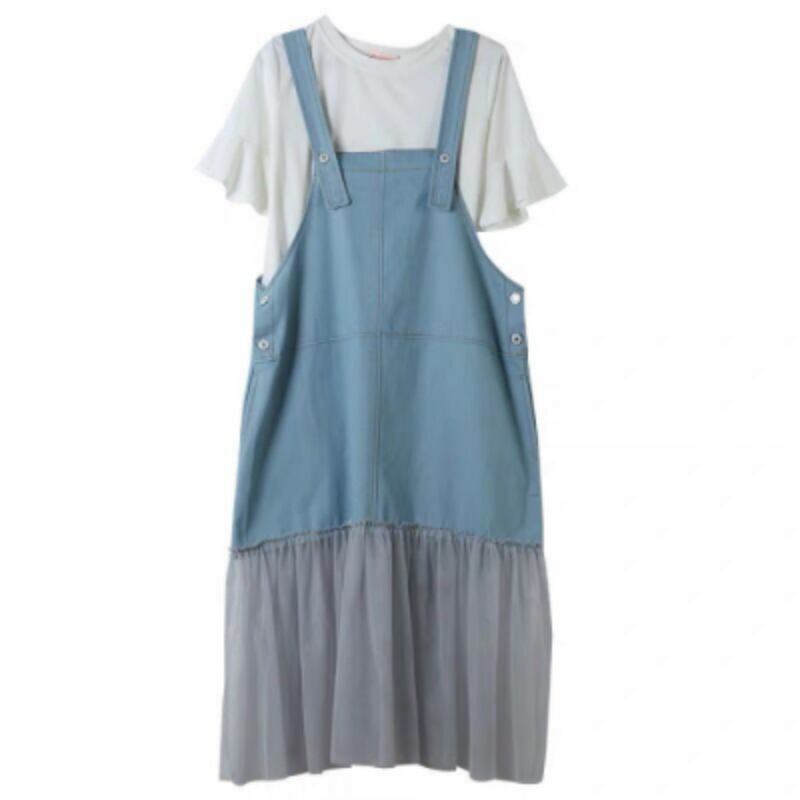 【新作】【送料無料】 妊娠中の服サマードレスプラスサイズ妊娠中のドレスパッチワークレースマタニティドレス+ Tシャツルーズ 大きめサイズ 夏物 AL expec378939843022