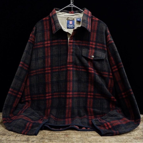 "CHAPS" fleece pullover shirt