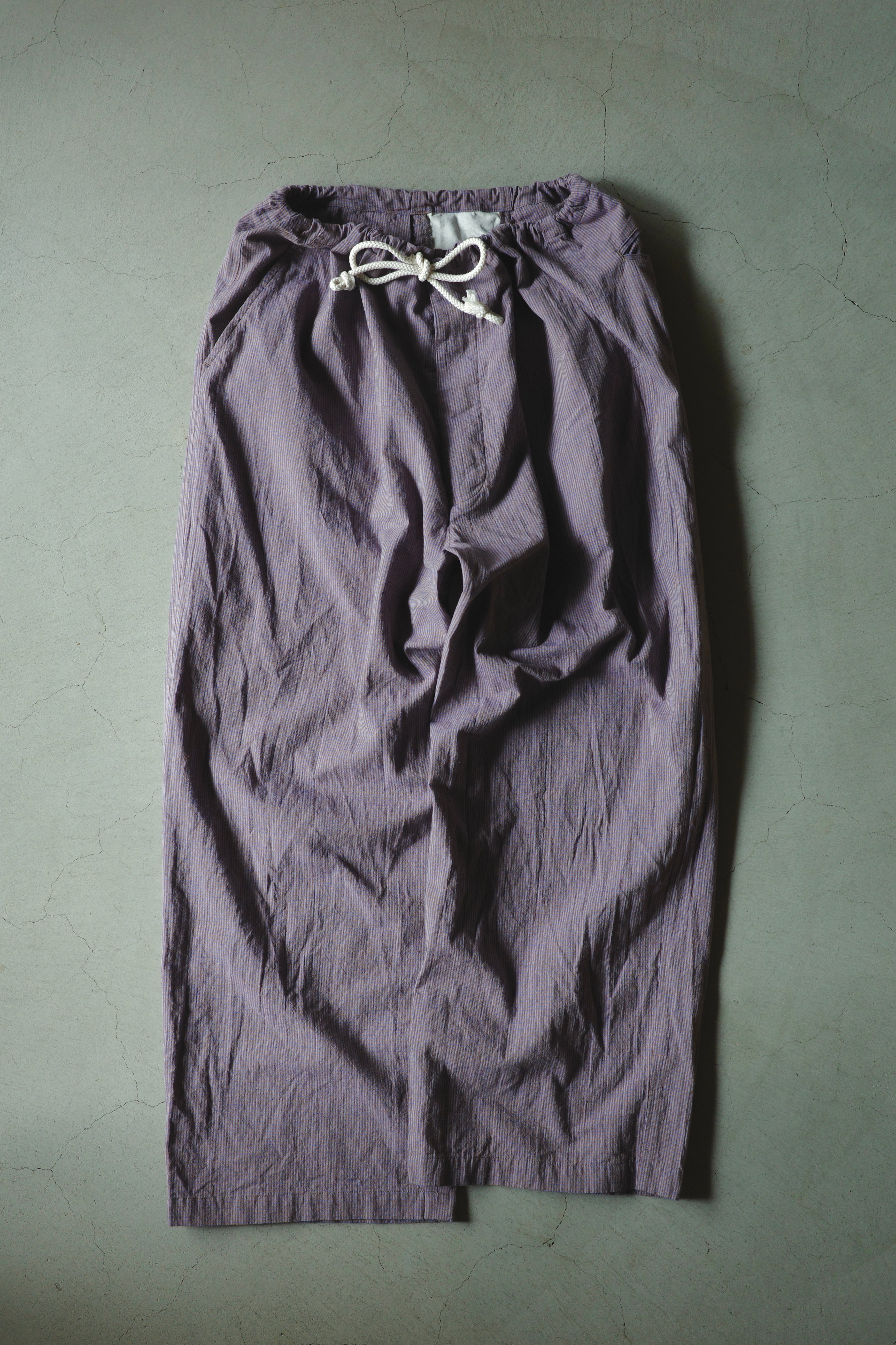 Marvine Pontiak shirt makers【Monpe Pants -Blue Brown Gingham