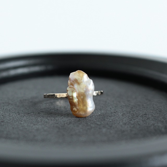 K10 琵琶湖産 淡水真珠 バロック リング/ Conpeito ring（r-g1）
