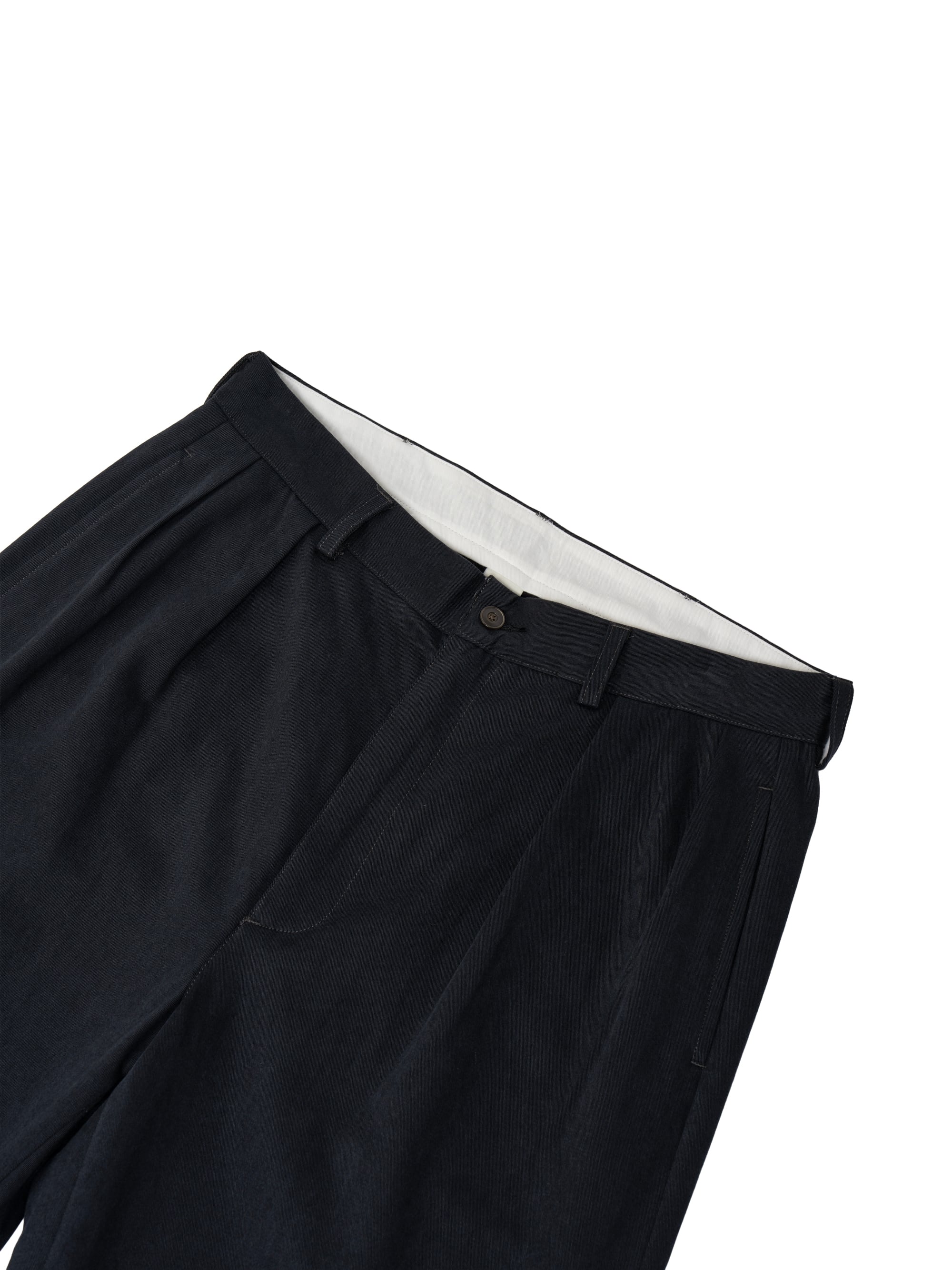 Cotton 2tuck Washed Chino Pants (black) | OVY